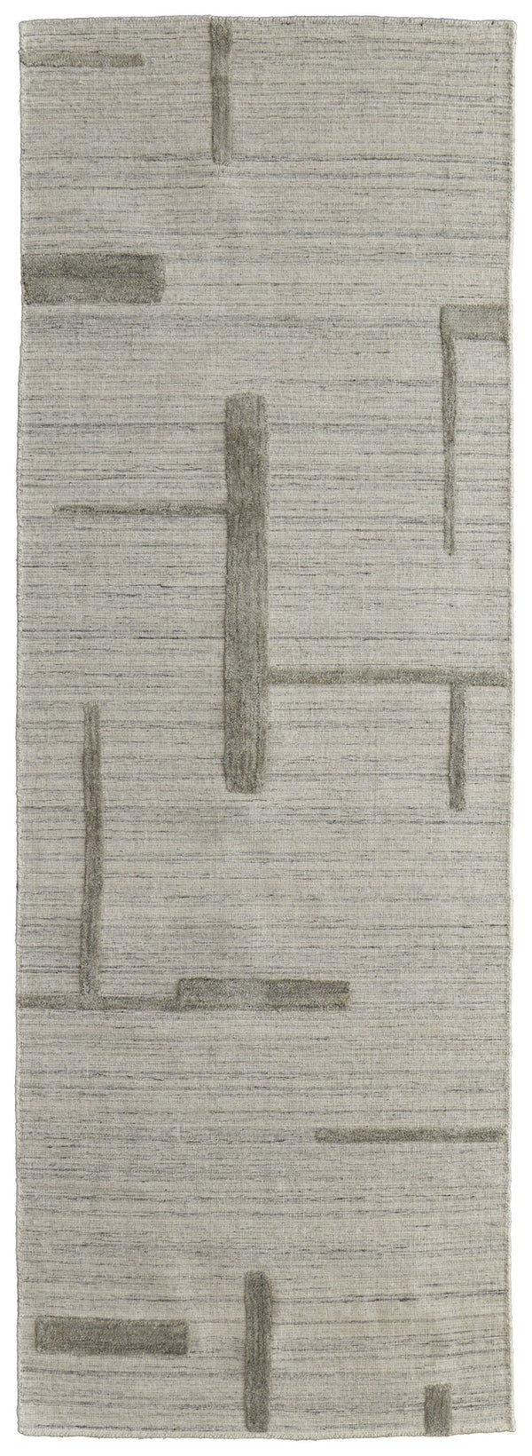 Feizy Rugs Longridge Hand Woven Geometric Design Rug - Luxurious High-low Pile For Modern Home Décor Ivory,Tan Viscose,Wool T09t8002ivy000i36