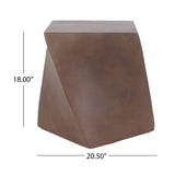 Christopher Knight Home® - Noble House - Abney Outdoor Lightweight Concrete Side Table, Brown