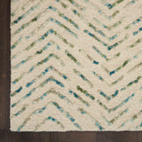 Nourison Vail VAI02 Handmade Tufted No Border Indoor Only Modern Coastal, Nautical & Beach Rug Ivory Green, Ivory Green 100% Wool 99446794321