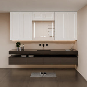 English Elm Solid Wood Shaker Wall Cabinet Painted White with Soft Close Hinges for Kitchen T2950P479297