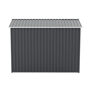 English Elm 6x8ft Outdoor Steel Storage Shed Lockable Vented Galvanized Metal Garden Backyard Tool Unit Dark Gray W1598P361333