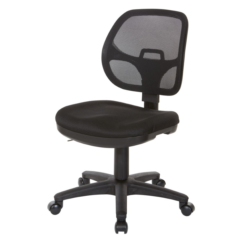 OSP Home Furnishings Mesh Back Ergonomic Task Chair with Lumbar Support and Cushioned Seat for Home Office EM2910