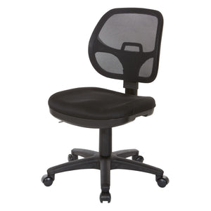 OSP Home Furnishings Mesh Back Ergonomic Task Chair with Lumbar Support and Cushioned Seat for Home Office EM2910