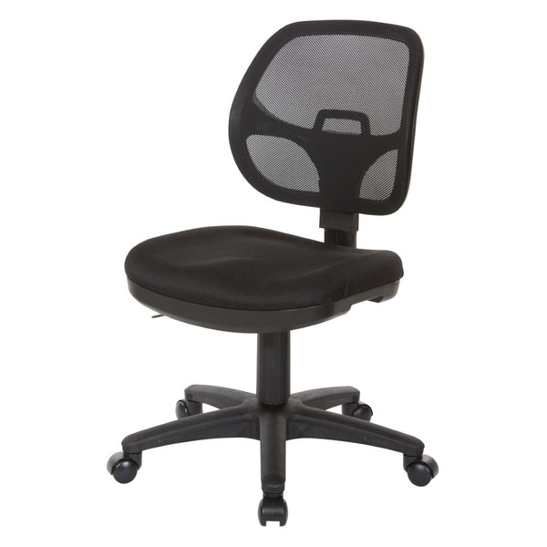 OSP Home Furnishings Mesh Back Ergonomic Task Chair with Lumbar Support and Cushioned Seat for Home Office EM2910