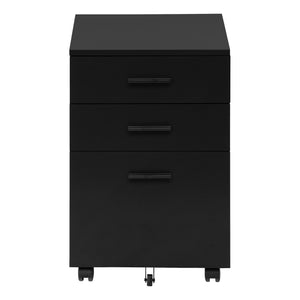 English Elm File Cabinet Rolling Mobile Storage Drawer Unit with Smooth Glides, Printer Stand, Compact Mobility Black 25 L x 20 W x 7 H B2710P219949