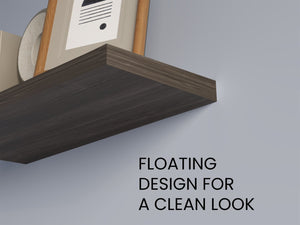 English Elm Fm Furniture Iva Modern Floating Shelves Set Of 2 In Sienna Oak – Stylish Storage & Display Solution B128P361097-GIGA