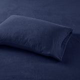 True North by Sleep Philosophy Micro Fleece Casual Sheet Set TN20-0451 Navy