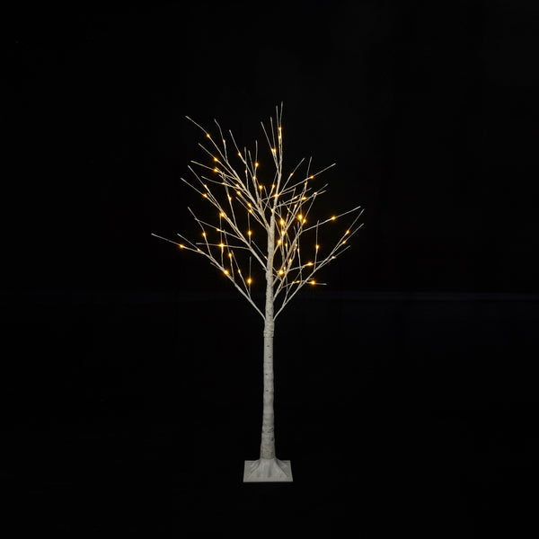 English Elm Set of Lighted Birch Tree with 216 Warm White LEDs, 3-Sizes 4/5/6FT, Indoor/Outdoor Romantic Decor N710P181843Y