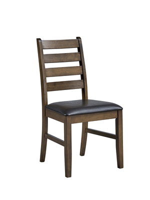 English Elm Compact 3-Piece Dining Set with Drop Leaf Table & Padded Faux Leather Chairs, Space-Saving Design Walnut 38.58 L x 23.82 W x 6.3 H B2726S00571