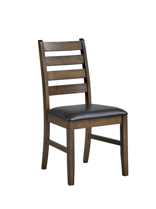 English Elm Compact 3-Piece Dining Set with Drop Leaf Table & Padded Faux Leather Chairs, Space-Saving Design Walnut 38.58 L x 23.82 W x 6.3 H B2726S00571