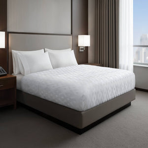 English Elm 1-piece Jacquard Polyester Coverlet Tailored Knife-edge Finish for Full Queen Beds B035P437498