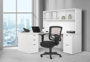 OSP Home Furnishings Progrid® Mesh Back Ergonomic Task Chair with Lumbar Support and Adjustable Arms 28174-30