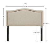 Madison Park Nadine Transitional Upholstery Headboard MP116-0354 Natural