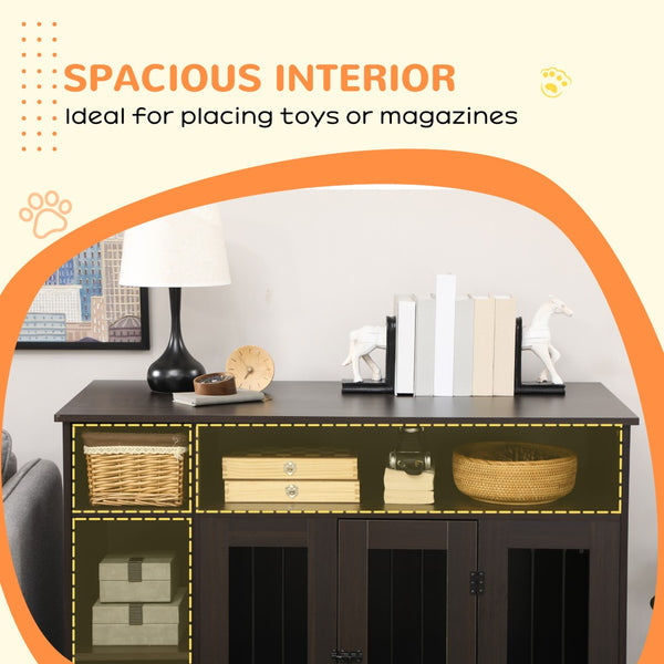 English Elm Pawhut Stylish Dog Crate Furniture With Adjustable Shelf & Flat Top, Perfect For Medium To Large Dogs W2225P217162-GIGA