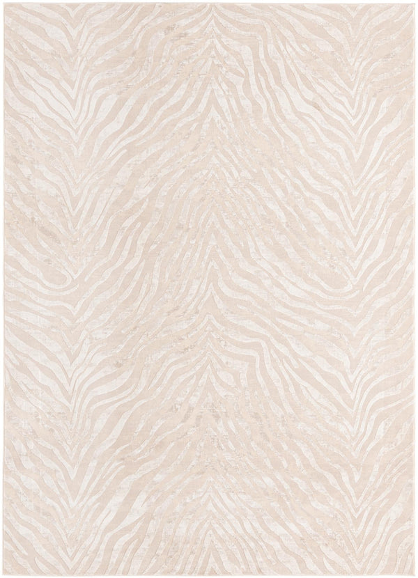 Unique Loom Finsbury Meghan Machine Made Animal Print Rug Ivory Beige,  7' 0" x 10' 0"