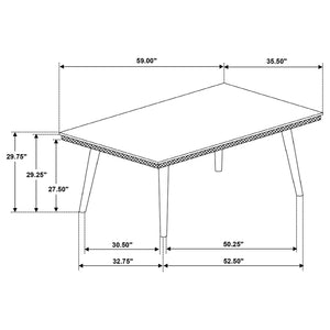 English Elm Perkins Sculptural Okume Veneer Dining Table with Tapered Legs for Family Gatherings B062P447963