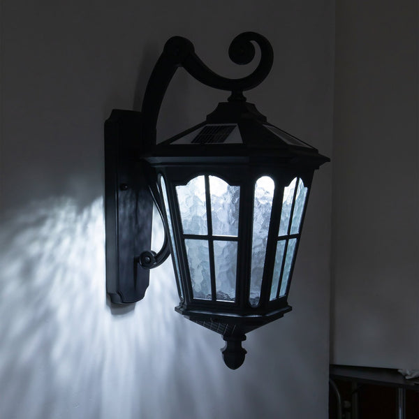 English Elm Black Solar Outdoor Wall Sconce Ip65 Aluminum Geometric Gate Garden Patio Light W5008P392750