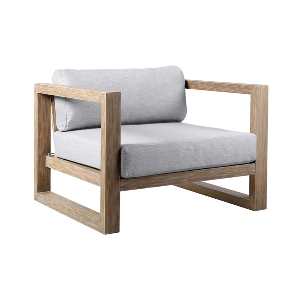 English Elm Paradise Solid Eucalyptus Patio Lounge Chair Uv Resistant Cushions Modern Outdoor B2736P464891
