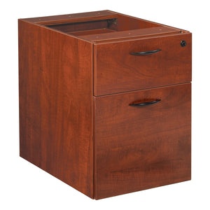 OSP Home Furnishings Napa Under Desk Filing Pedestal with Locking Casters for Home or Office Use 18"D Cherry NAP-76-CHY
