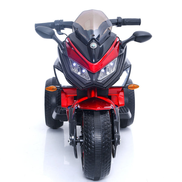 English Elm Kids Electric Ride on Motorbike with Led Wheels Pu Seat Bluetooth and Training Support W1760P252034