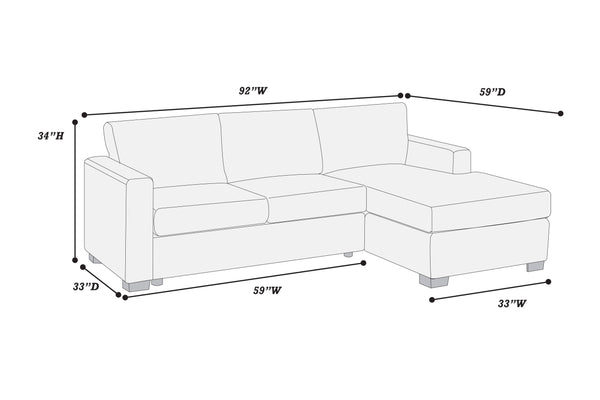 English Elm Modern Corduroy Upholstered L-shape Sectional Sofa with Plush Cushions for Living Room Black B011P430088