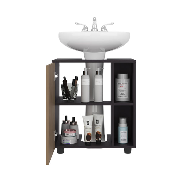 English Elm Pascuale Compact Under-Sink Cabinet with Cut-Out Back, Double Doors & Side Shelves for Small Baths B200P368126