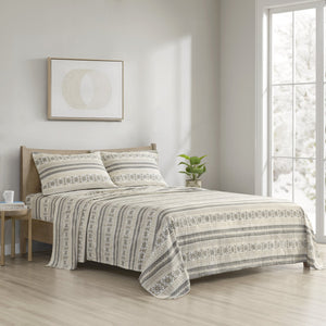 English Elm Printed Cotton Flannel Sheet Set Queen - Ultra-Soft Brushed Fabric, Deep Pocket Fitted, Cozy Warmth Multi 11.81 L x 9.84 W x 7.09 H B035P294207