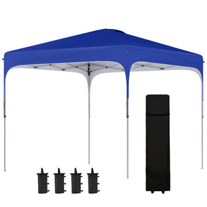 English Elm Outsunny 8' X 8' Instant Pop-Up Canopy Tent With Carry Bag & Sand Bags – Perfect For Outdoor Events! W2225P217654-GIGA