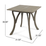 Christopher Knight Home® - Noble House - Hermosa Outdoor Acacia Wood Square Dining Table, Gray