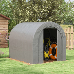 English Elm Outsunny Portable Outdoor Storage Shed Galvanized Steel Frame Weatherproof Bike Cover W2225P217228