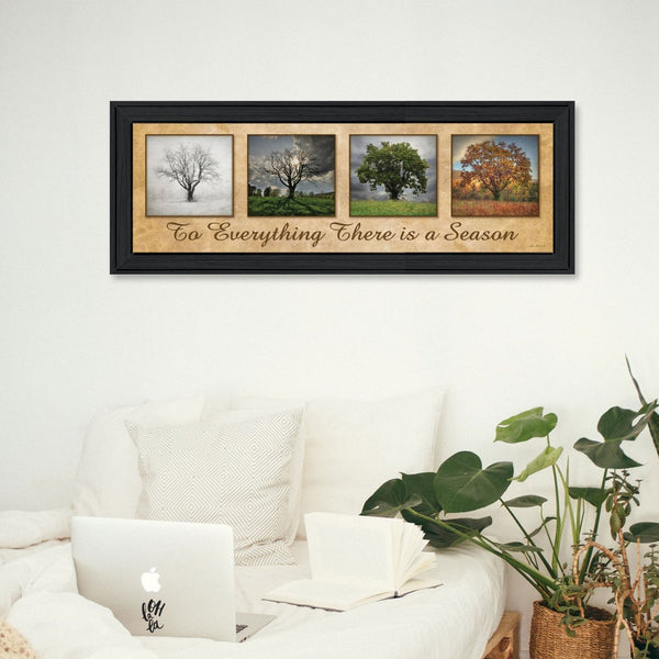 English Elm "there is a Season" Lori Deiter Framed Wall Art Black Wood Ready to Hang Print B06787639