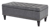 OSP Home Furnishings Caldwell storage ottoman Grey