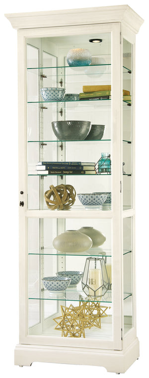 Hekman Furniture 680662 Chesterbrook V Curio Cabinet - Lighted Display, Adjustable Shelves & Quality Craftsmanship Aged Linen Chesterbrook V Curio Cabinet 680662