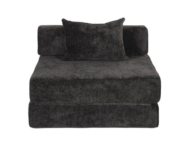 English Elm Compression Convertible Floor Sofa Bed - Versatile Modular Seating & Sleeping Solution In Black W3723P345653