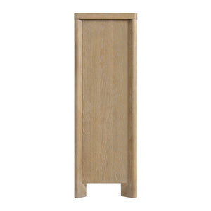 English Elm Wallace & Bay - Tan 6-Drawer Chest — Contemporary Sand Dune Wood Dresser, Easy-Care Finish, 40"W x 18"D x 52"H B361P384428