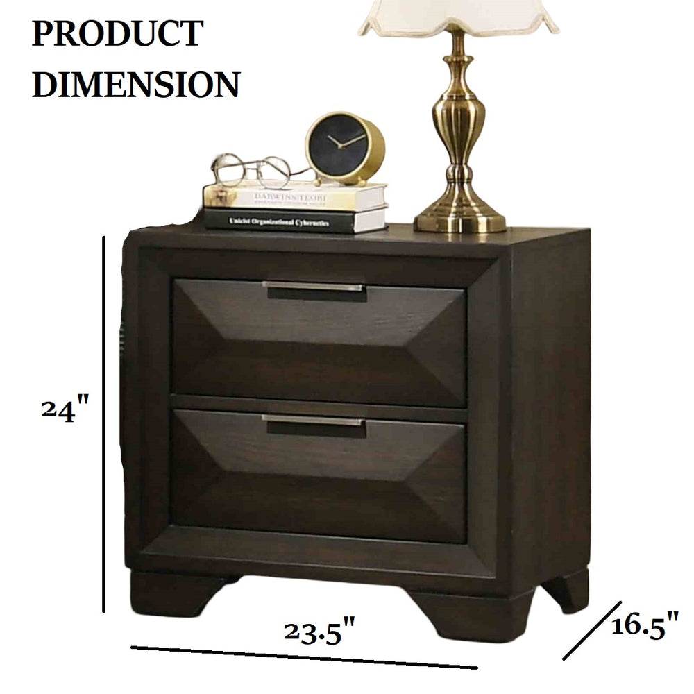 English Elm Contemporary Glam Nightstand Glossy White Lacquer Chrome Legs Dovetail Drawer Bedroom B2741P435310