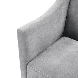 English Elm Modern Barrel Accent Chair Chenille Upholstered Wraparound Armchair for Any Room N763P336531E