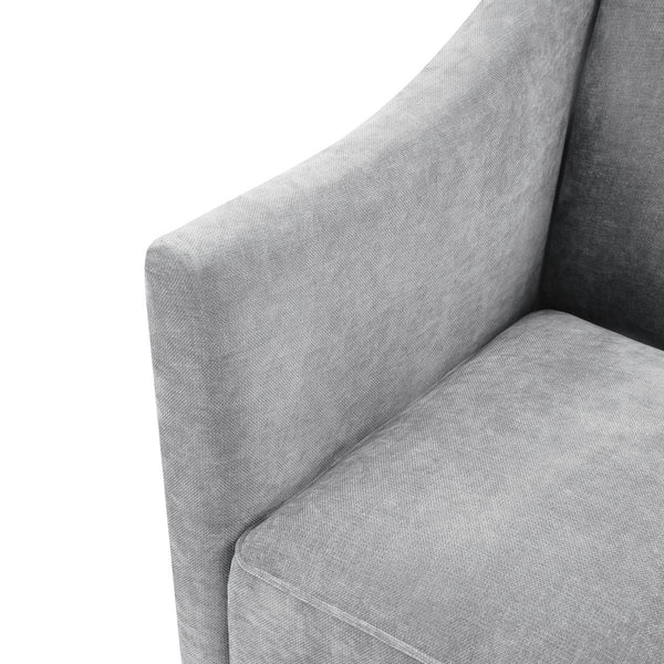English Elm Modern Barrel Accent Chair Chenille Upholstered Wraparound Armchair for Any Room N763P336531E