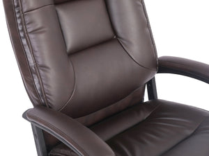 OSP Home Furnishings High Back Bonded Leather Office Chair with Lumbar Support and Ergonomic Padded Seat Espresso EC5162-EC1
