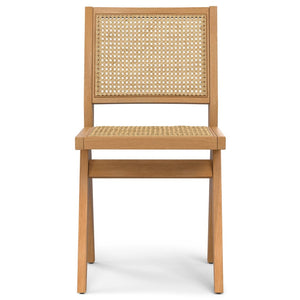 English Elm Regina Dining Chair Set Of 2 - Mid-Century Modern Design With Woven Cane, Solid Wood & Easy Assembly B136P266919-GIGA