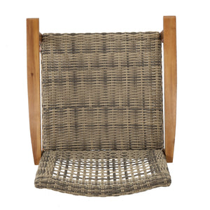 English Elm Christopher Knight Home® - Outdoor Acacia Wicker Club Chairs Set (2) - Natural/Grey Acacia Frame, 400 lb Capacity, All-Weather Comfort 60397.00WTC