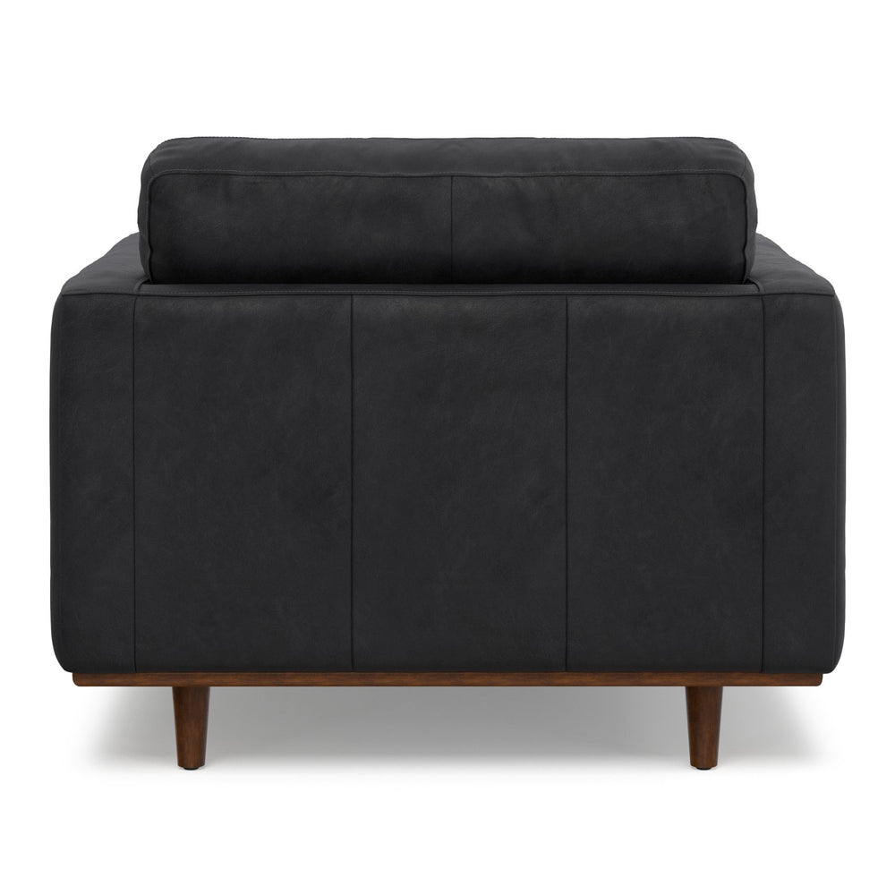 English Elm Morrison 42-Inch Wide Eco-Friendly Mid-Century Modern Arm Chair In Lead Black For Ultimate Comfort B136P364312