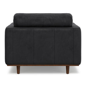 English Elm Morrison 42-Inch Wide Eco-Friendly Mid-Century Modern Arm Chair In Lead Black For Ultimate Comfort B136P364312