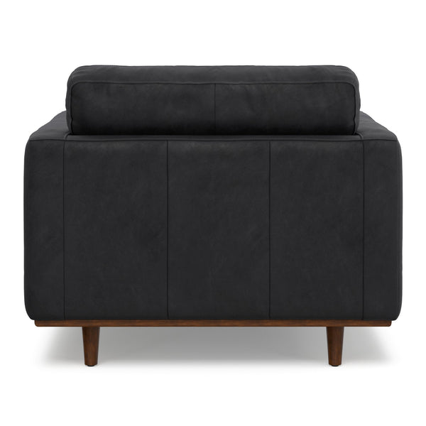 English Elm Morrison 42-Inch Wide Eco-Friendly Mid-Century Modern Arm Chair In Lead Black For Ultimate Comfort B136P364312