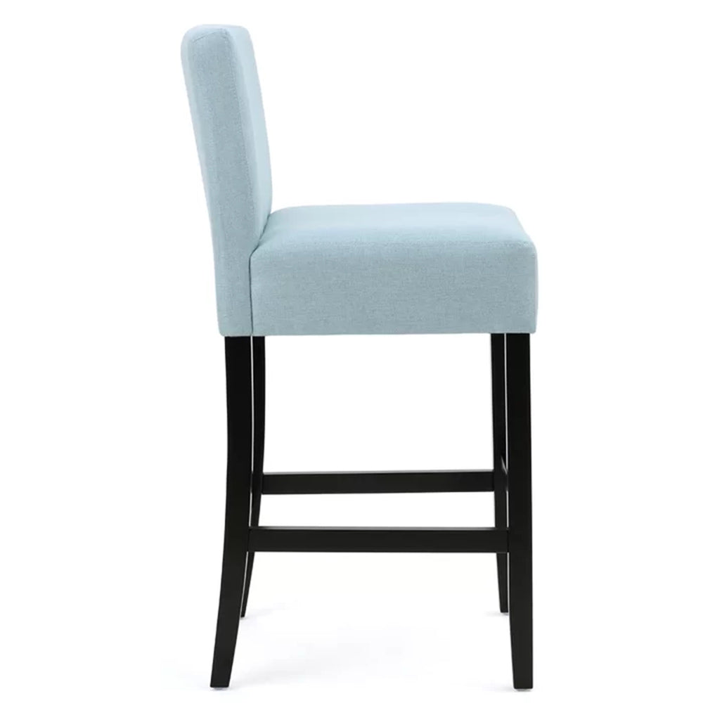 English Elm Christopher Knight Home® - [OLD 30-inch Fabric Barstool Set of 2 with Rubberwood Frame, 18x24x41.5", 250lb Capacity, Upholstered Comfort 74503.00FLBLU