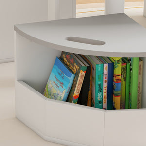 English Elm Qaba Kids 5-Piece Table And Chairs Set With Storage For Art, Crafts, Playroom, Nursery - Gray W2225P217322-GIGA