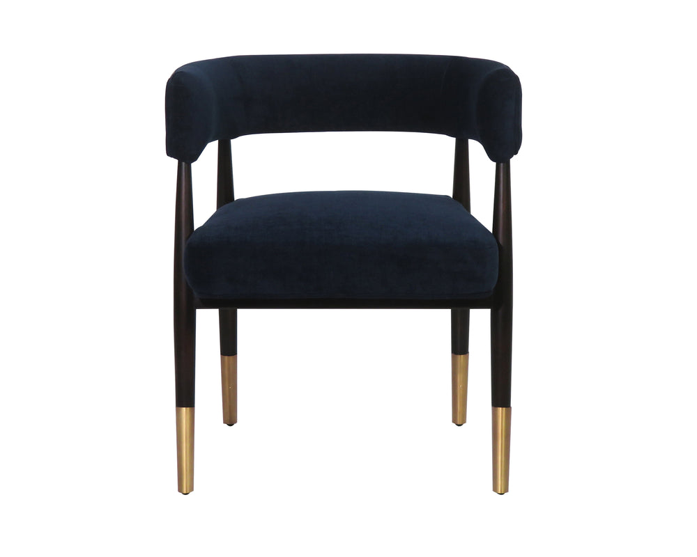 Sunpan Callem Dining Armchair - Elegant Design, Luxurious Comfort, Perfect for Stylish Dining Spaces Danny Navy