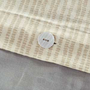 JLA Home INK+IVY - 3 Cotton Duvet Cover Set with Pom Pom Trim, Grey & Yellow Stripes, OEKO-TEX Soft Breathable Comfort 92 L x 88 W x 0.13H II12-1118