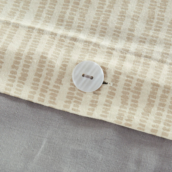 JLA Home INK+IVY - 3 Cotton Duvet Cover Set with Pom Pom Trim, Grey & Yellow Stripes, OEKO-TEX Soft Breathable Comfort 92 L x 88 W x 0.13H II12-1118