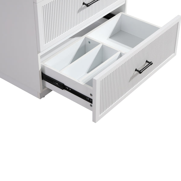 English Elm HK2305-30-WH 24" Floating Bathroom Vanity with Wall-Mount Design, Space-Saving Modern Sink Cabinet White W1550P168213